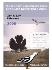 The Graduate Conference programme 2008